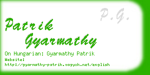 patrik gyarmathy business card